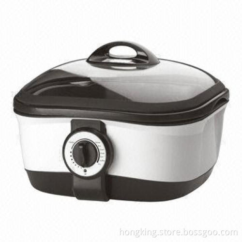 Slow Cooker with 5L Capacity and Removable Non-stick Bowl with Wide Temperature Range